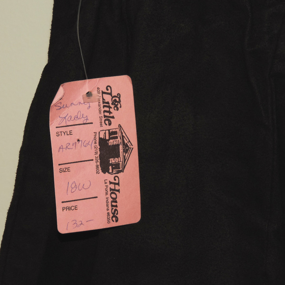 Black Gray Suedemark midi skirt - Picture 4 of 5